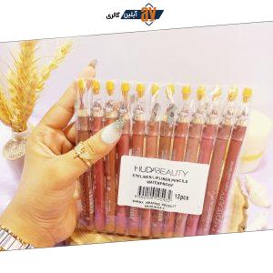 رژ مدادی تراش دار درب زرد پرطرفدار هدی بیوتی HUDABEAUTY