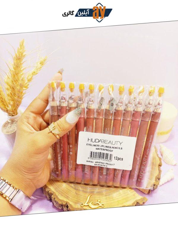 رژ مدادی تراش دار درب زرد پرطرفدار هدی بیوتی HUDABEAUTY