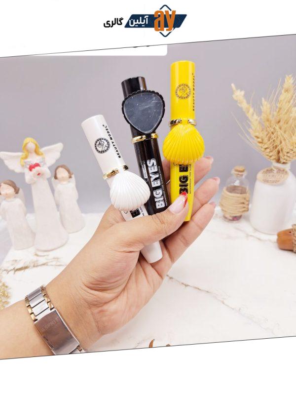 ریمل طرح صدف دریایی دارای سه فرچه مختلف برند Beauty model کد M007