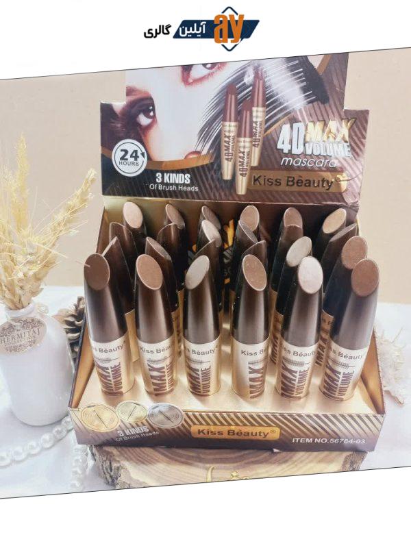 ریمل پرطرفدار 4D MAX VOLUME برند کیس بیوتی KISS BEAUTY کد 56784