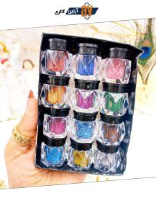 سایه چشم گلیتری فوق العاده زیبا IMAN Jirl کد 3019 (بسته 12 عددی)
