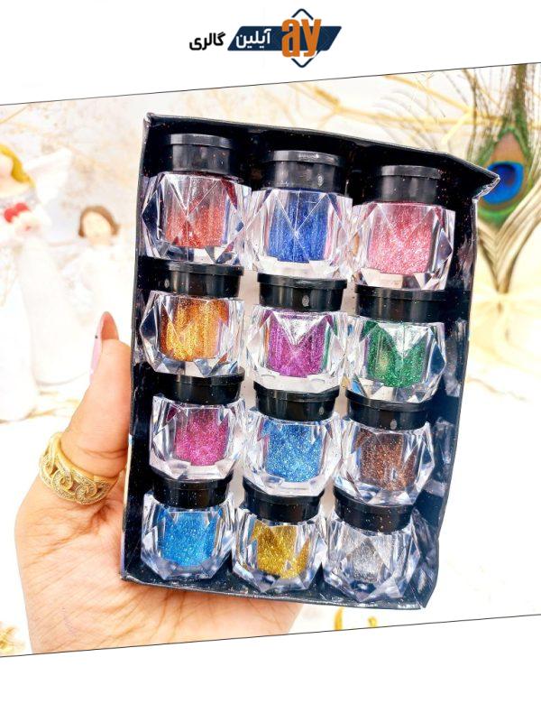 سایه چشم گلیتری فوق العاده زیبا IMAN Jirl کد 3019 (بسته 12 عددی)