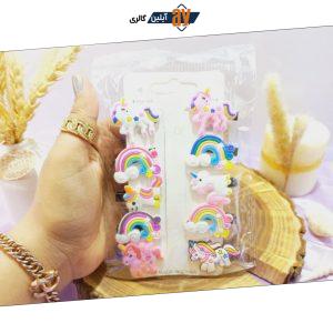 ست 10 عددی گیره مو طرح اسب تک شاخ