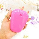 ست براش 5 تیکه باکس دار صدفی آینه دار سرخابی