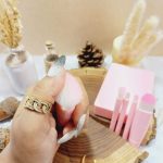 ست براش باکس دار 5 تیکه صورتی
