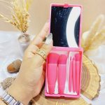 ست براش باکس دار 6 تیکه سرخابی