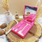 ست براش باکس دار 6 تیکه سرخابی