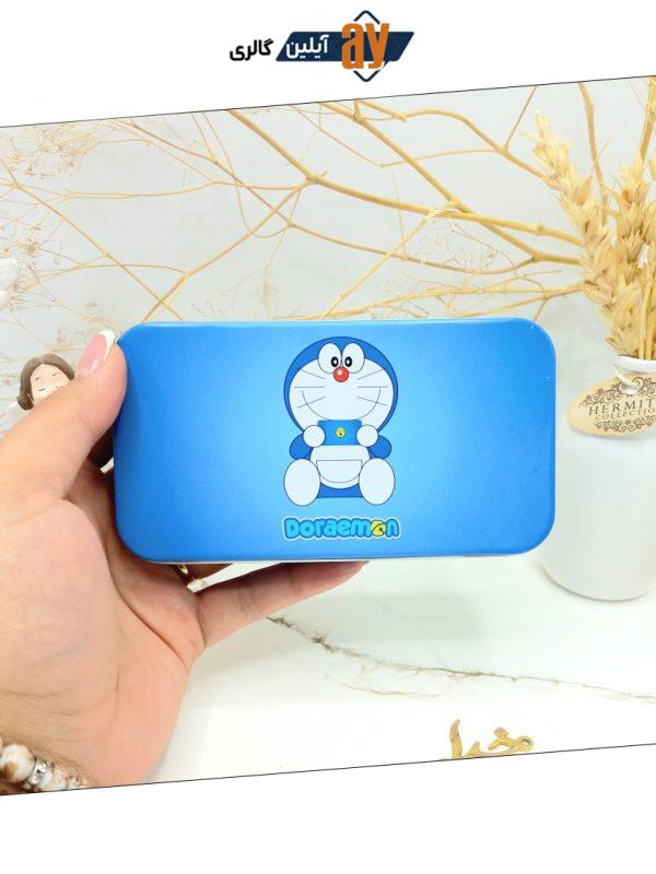 ست براش هفت تیکه آبی Doraemon قوطی فلزی