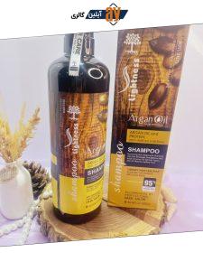 شامپو روغن آرگان کراتینه اصلی مراکشی هک شده ساخت اسلواکی جعبه دار لایتنس 900 میل 95% ARGAN OIL