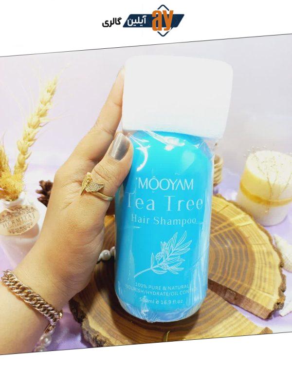 شامپو مو درخت چای بدون سولفات 500 میل اورجینال مویام MOOYAM کد M1MOOYAM077