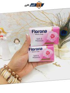 صابون 100 درصد گیاهی حاوی گل  رز برند فلورونا FLORONA