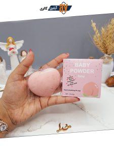 صابون روشن کننده هلویی طرح قلب BABY POWDER کد F8075