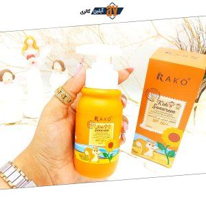 ضدآفتاب پمپی صورت و بدن کودک SPF60 راکو RAKO اصلی کد RK1153