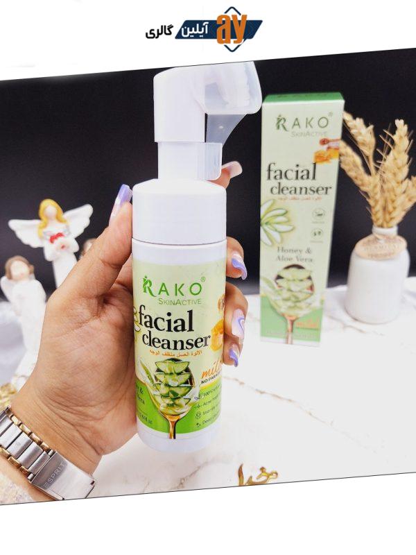 فوم روشن کننده و مرطوب کننده عسل و آلوئه ورا راکو RAKO کد RK1163