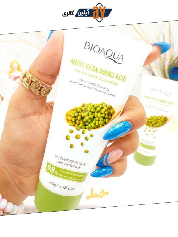 فوم شستشو صورت کنترل چربی و ضد آکنه ماش بیوآکوا BQY53935 BIOAQUA