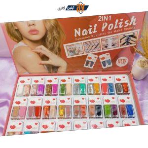 لاک دو قلو پرطرفدار کتابی نایلی پولیش لرن NAIL POLISH LAREEN کد S008 | پخش عمده