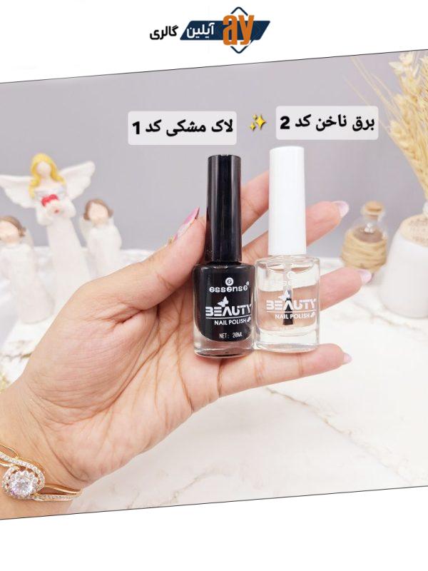 لاک مشکی و برق ناخن  Gesense  کد GS003