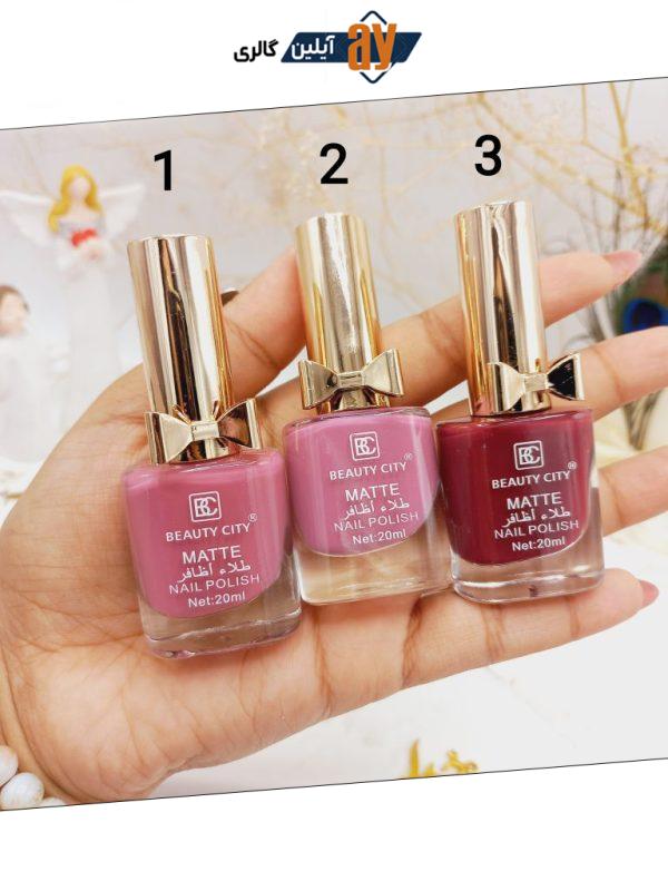 لاک پرطرفدار پاپیونی رنگی مات برند بیوتی سیتی BEAUTY CITY کد XU0047
