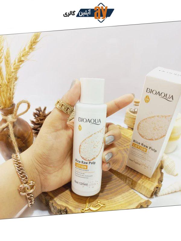 لوسیون بدن عصاره برنج خام بیوآکوا BIOAQUA کد BQY83888