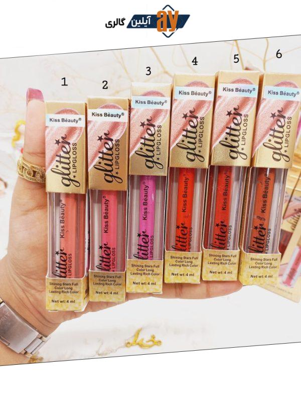 لیپ کلاس گلیتری کیس بیوتی kiss beauty کد 70461