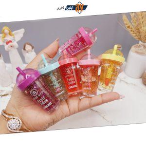 لیپ گلاس شاین دار حرارتی آبمیوه نی دار برند پولا آیلار Pola aylr کد LC8053