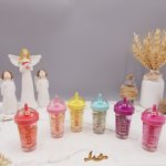 لیپ گلاس شاین دار حرارتی آبمیوه نی دار برند پولا آیلار Pola aylr کد LC8053