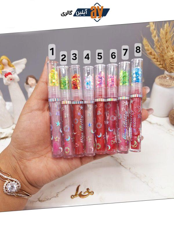 لیپ گلاس شاین دار درب اکلیلی برند میس بیوتی Miss Betty کد 2361