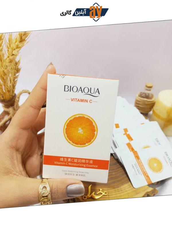 ماسک ساشه ای ویتامین سی VITAMIN C بسته 30 عددی بیوآکوا BIOAQUA کد BQY93844