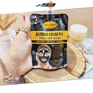 ماسک صورت پیل آف BAMBOO CHARCOAL ساندیسی اور رزا EVER ROSA