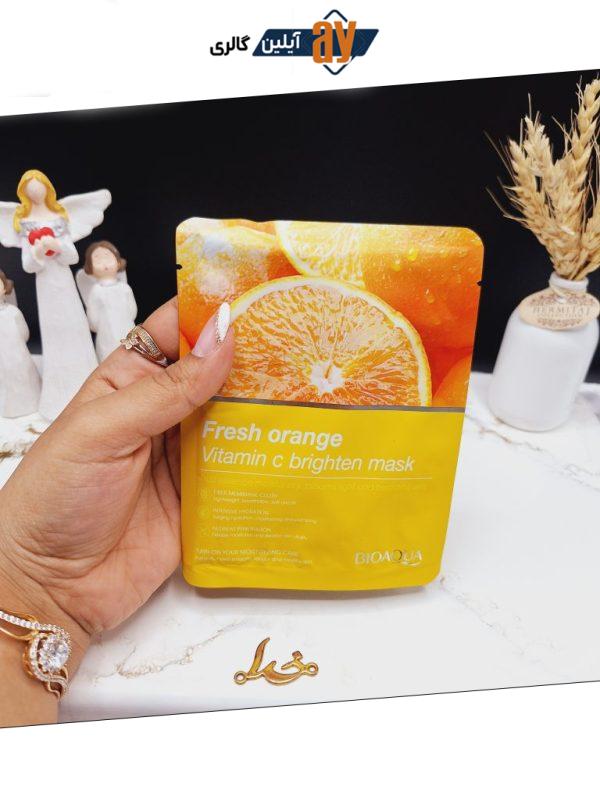 ماسک نقابی صورت آبرسان پرتقال BIOAQUA کد 81242