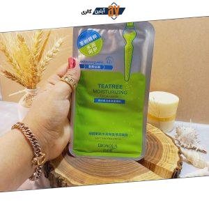 ماسک ورقه ای ترمیم کننده و ضد آکنه درخت چای سبز اصلی بیوآکوا BIOAQUA کد 9346 | پخش عمده