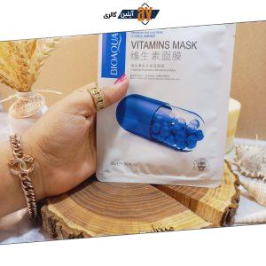 ماسک ورقه ای ویتامین کپسول آبی 30گرمی بیوآکوا BIOAQUA کد 67376 | پخش عمده