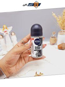 مام رول ضد تعریق مردانه نیوآ مدل Black & White Invisible Original حجم 50 میل کد 6162