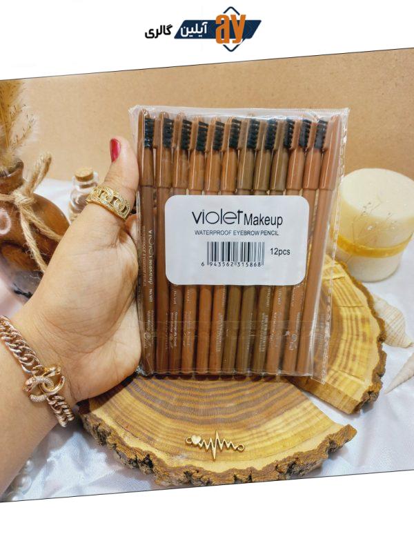 مداد ابرو شانه دار ویولت Violet کیفیت عالی | پخش عمده
