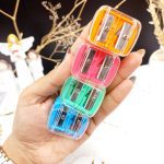 مداد تراش دو قلو شیشه ای
