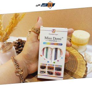 مداد رنگی دو کاره خط چشم و سایه چشم ماژیکی میس دمی Miss Demi کد 7808