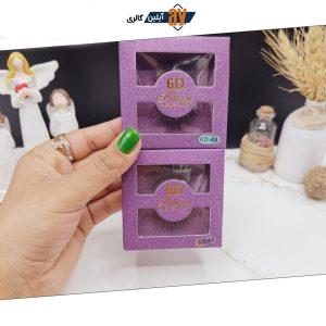 مژه مصنوعی 6 بعدی کارتن بنفش برند Amjy کد JY_001