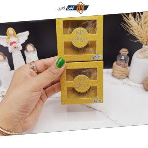 مژه مصنوعی 6 بعدی کارتن طلایی برند Amjy کد JY_001
