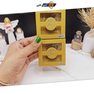 مژه مصنوعی 6 بعدی کارتن طلایی برند Amjy کد JY_001