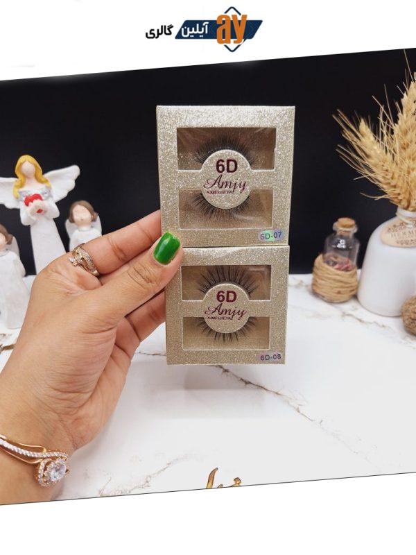 مژه مصنوعی 6 بعدی کارتن کرم برند Amjy کد JY_001