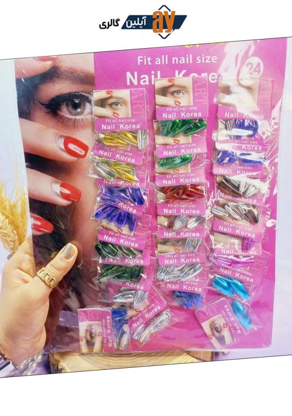 ناخن مصنوعی آینه ای رنگی نوک تیز آرت نیل ART NAIL  کد 0095610