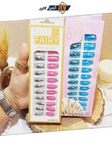 ناخن مصنوعی آینه ای رنگی نوک تیز برند FAIRY کد 1689
