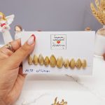ناخن مصنوعی با مواد کاشت درجه 1 رنگ طلایی مدل آیس ژل شاین دار