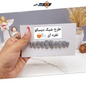 ناخن مصنوعی با مواد کاشت درجه ۱ طرح آیس ژل نقرہ ای (به همراہ پک اختصاصی)