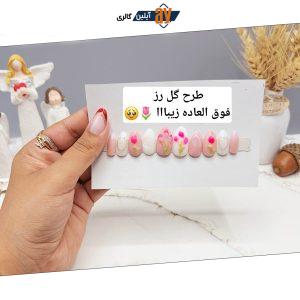 ناخن مصنوعی با مواد کاشت درجه ۱ طرح گل بهاری (به همراہ پک اختصاصی)