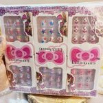 ناخن مصنوعی مربعی طرح دارهمراه چسب لیولیو بیوتی LULUBEAUTY کد 603
