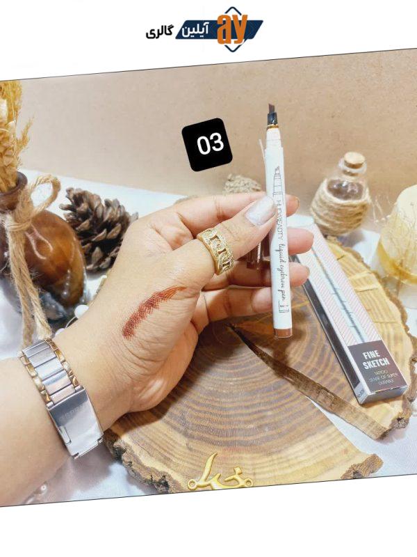 هاشور ابرو 4 خطی شماره 03 هدی بیوتی Huda beauty کد 828