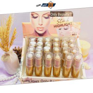 هایلایتر شاین دار دو طرفه پد دار اونلی بیوتی  Only Beauty کد H017