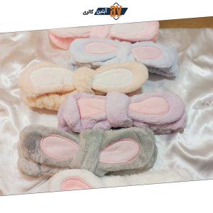 هدبند حوله ای دخترانه مدل خرگوش حلقه ای