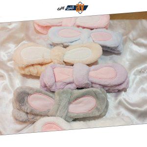 هدبند حوله ای دخترانه مدل خرگوش حلقه ای